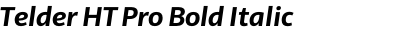 Telder HT Pro Bold Italic